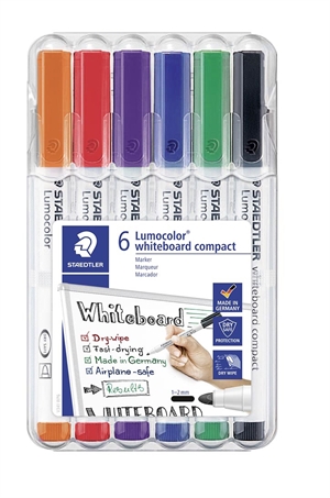 Staedtler WB Marker Lumocolor Compact ass (6)